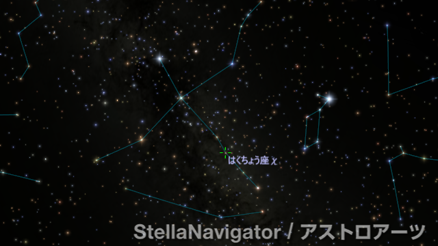 はくちょう座χ周辺の星図