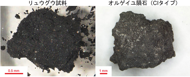 リュウグウ試料、オルゲイユ隕石 リュウグウ試料、オルゲイユ隕石